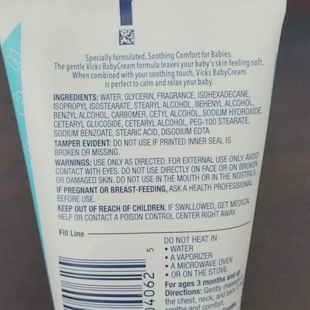 2 Vicks Baby Cream Soothing Cream Eucalyptus Rosemary Aloe Vera & Lavender‎ 14CT